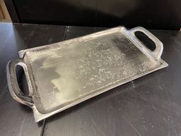 Serviertablett/in Aluminium Silber/Neu/OVP