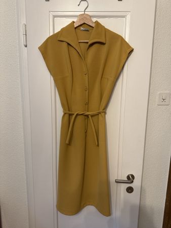 Senfgelbes Vintage Kleid, Grösse 40, Lapidus