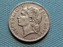 Frankreich 5 Francs 1933 Nickel.