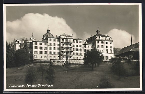 Cartoline postali: AK Menzingen, Das Lehrerinnen-Seminar – Usato da Berlin venduto da bartko-reher