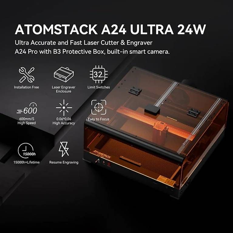 Atomstack Tutte le macchine: ATOMSTACK A24 Ultra 120W Lasergravierer – Nuovo e nell'imballaggio originale da Malans GR venduto da BUYBEST-Schweiz 3