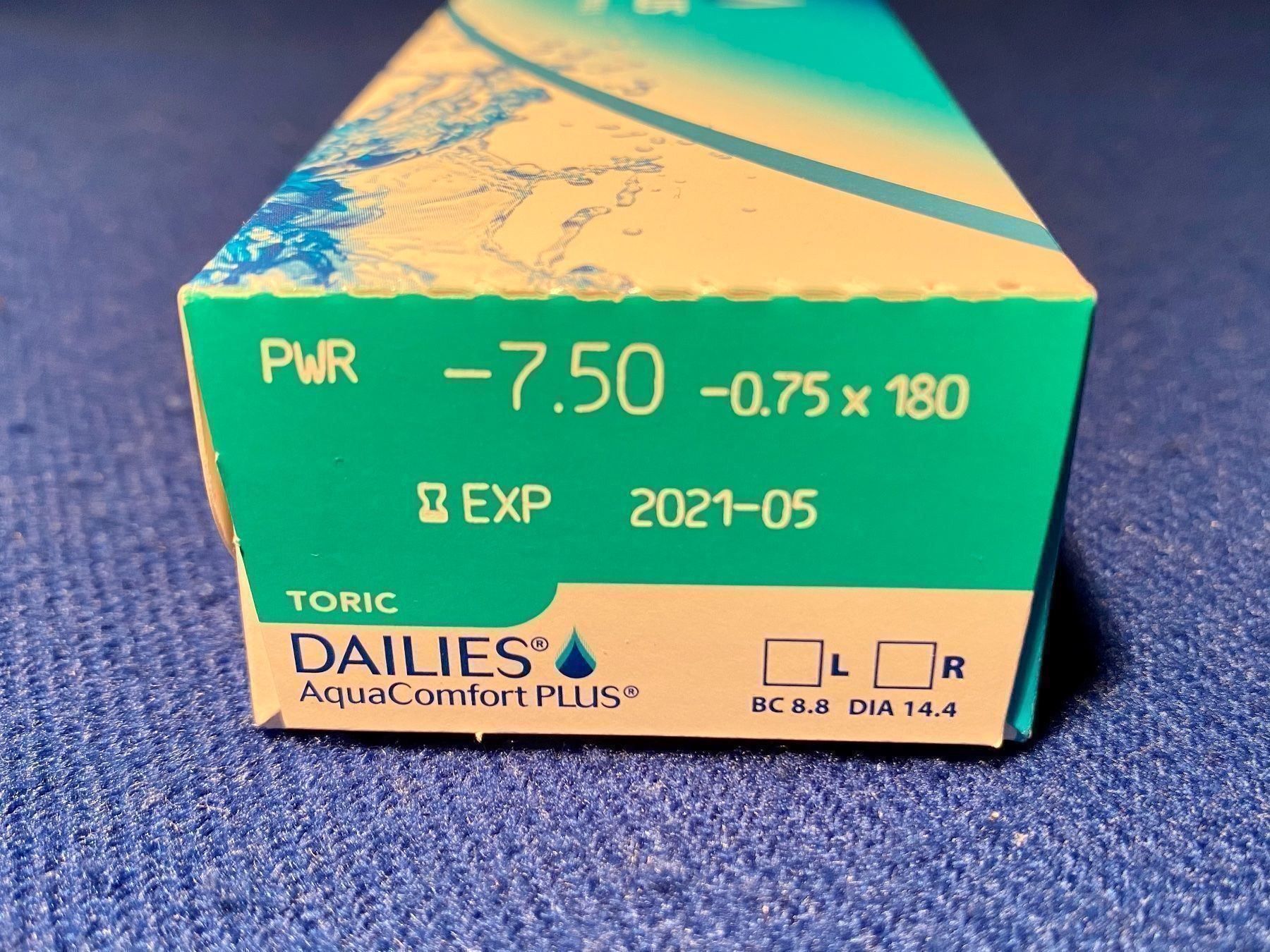 Lenti a contatto: Dailies Aqua Comfort Plus Toric -7.50 – Nuovo e nell'imballaggio originale da Muttenz venduto da Flyaway747 1
