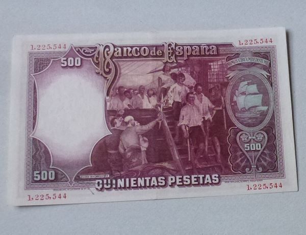 Banknoten: Spanien ++ 500 Pesetas 25. April 1931 – Gebraucht aus Walkringen von Casablanca777 1