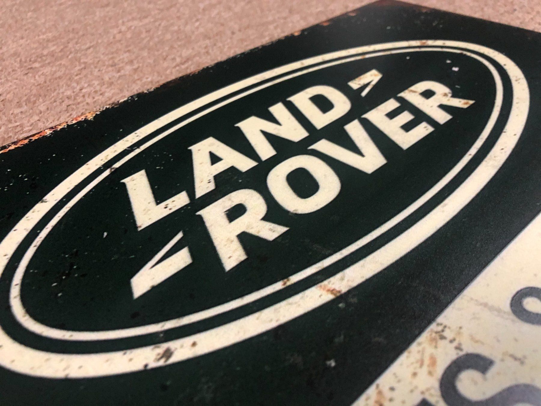 Land Rover Schilder: Land Rover Blechschild Jeep Evoque Discovery Range SUV 4x4 – Neu und originalverpackt aus Dättlikon von easythings 1