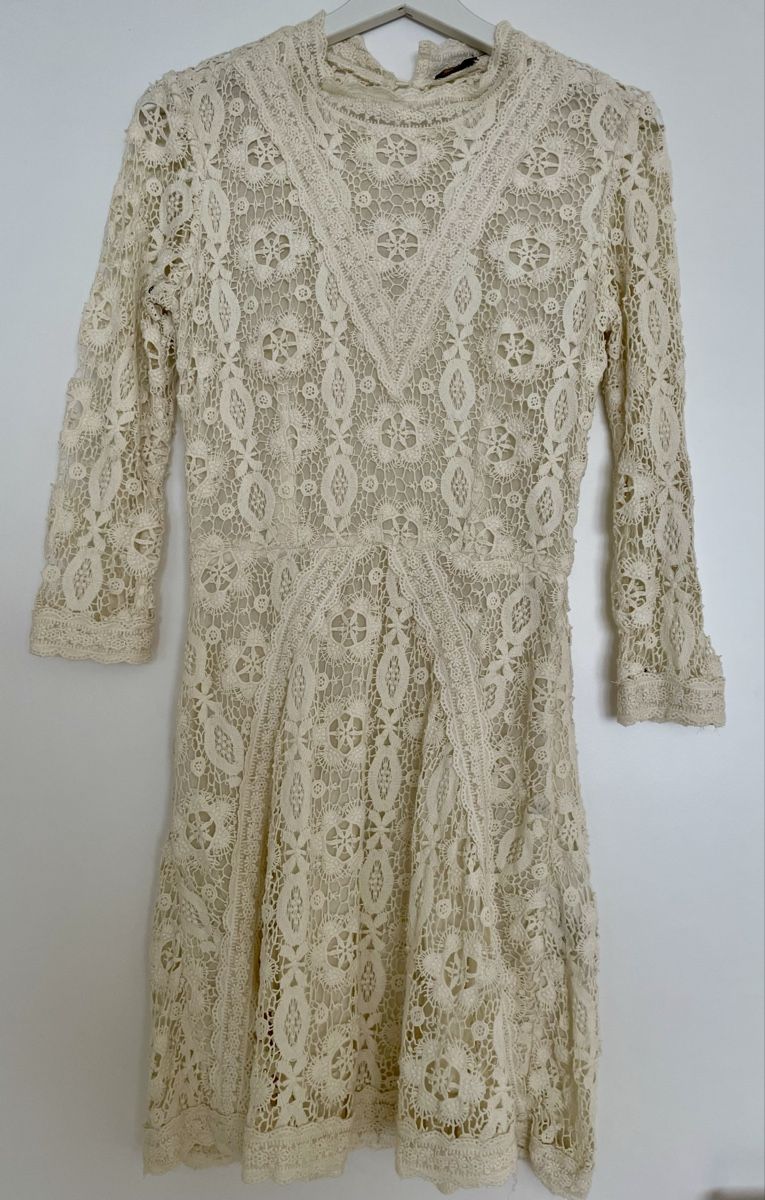 Maje Vestiti: Maje Kleid, Gr. 1, Spitze, Écru – Usato da Zug venduto da Noelanis