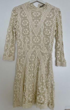 Maje Kleid, Gr. 1, Spitze, Écru