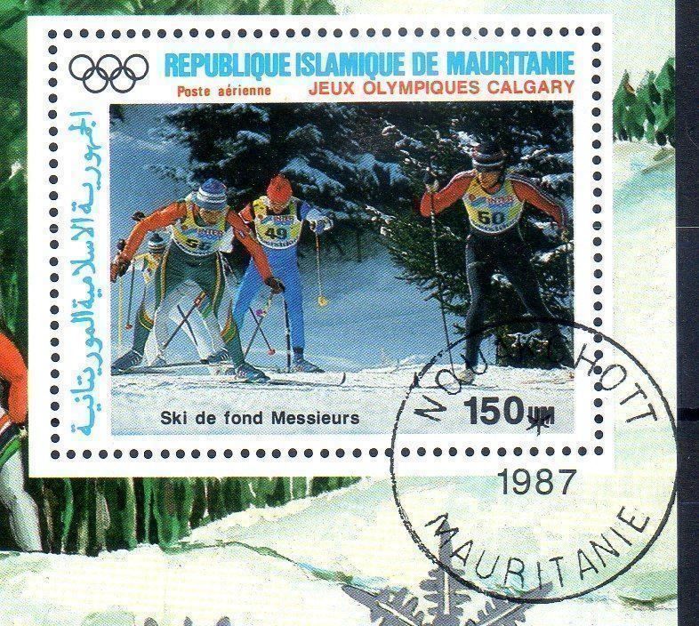 Alle Briefmarken: MAURITANIE OLYMPIADE IN CALGARY - A136 – Gebraucht aus Losone von EM2019 1