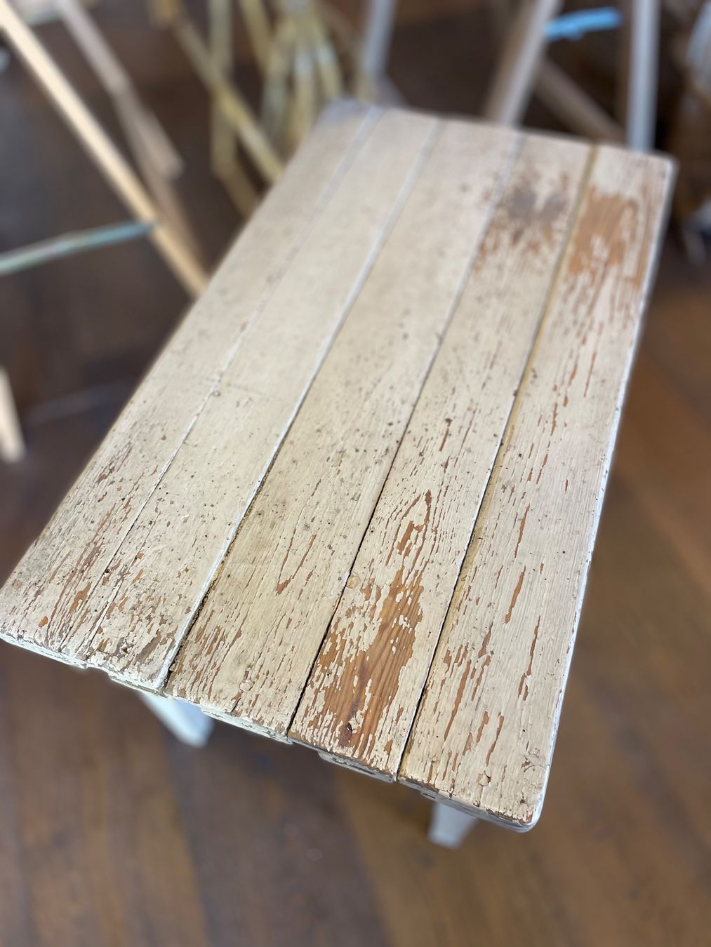 Panchine: Bänkli 70x40cm weiss shabby chic – Usato da Sirnach venduto da dasrosahaus 2
