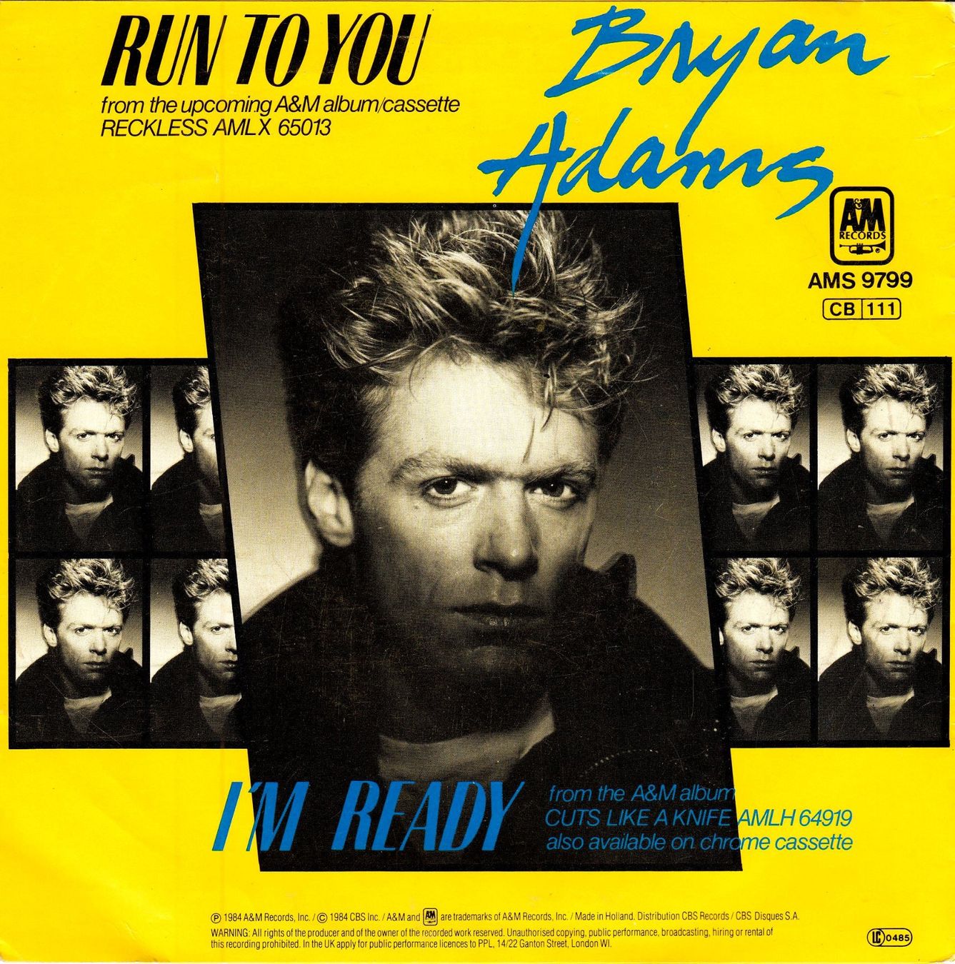 Dischi in vinile: Bryan Adams Vinyl Single von 1984 – Usato da Volketswil venduto da Abcrecords 1