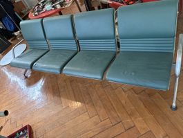Kusch & Co. EMBRU Wartebank, 4er, Vintage Designklassiker