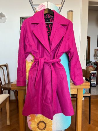 Manteau Desigual rose fuchsia, taille M, comme neuf!