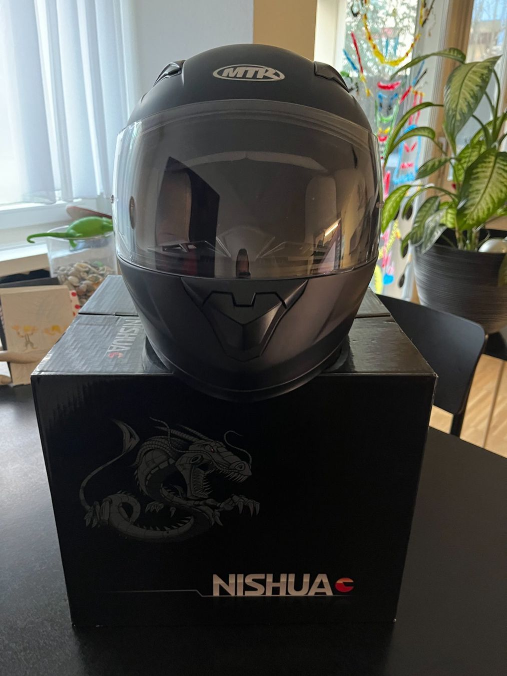 Caschi & visiere: Integral-Töffhelm NISHUA: mattschwarz, Grösse S – Usato da Zürich venduto da cyrils78 2