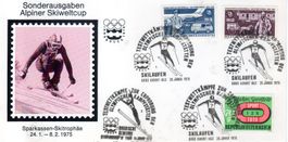 ALPINER SKIWELTCUP INSBRUCK 1976 BELEG MIT SONDERSTEMPEL