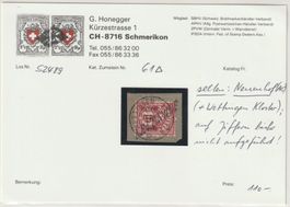 NEUENHOF / WETTINGEN KLOSTER seltene Abstempelung auf Ziffer