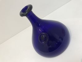 Kobolt Blaue Wikinger Karaffe O. Winther für Holmegaard 60er
