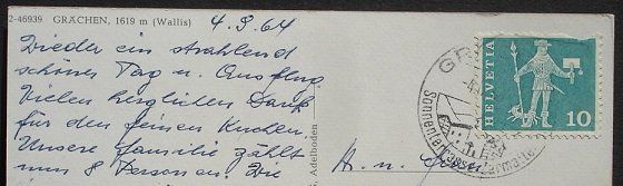 Ansichtskarten: GRÄCHEN – Gebraucht aus Jona von philajona 1