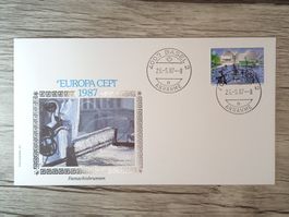 TR51 Enveloppe + Timbre Suisse 1987