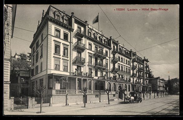 Cartes postales: AK Luzern, Hotel Beau-Rivage – D'occasion à Berlin par bartko-reher