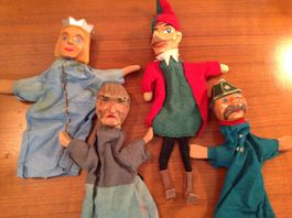 konvolut Kasperlifiguren Kasperli Theater / marionnette bois