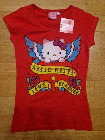 T-shirt Hello Kitty rouge, taille 10ans