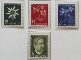 1944, Nr. J109-112, Pro Juventute Satz,  postfrisch
