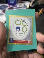 Topps euro 2024 sticker swiss ed Slovenia badge rare yellow