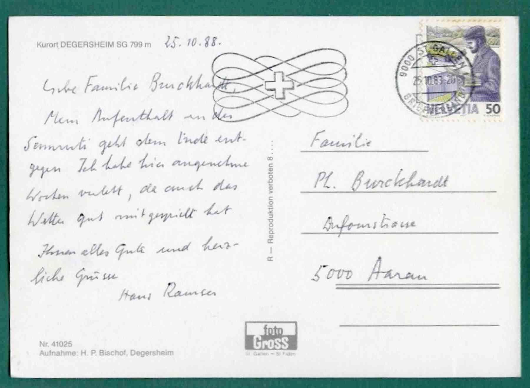 Cartoline postali: Degersheim, Kurort, 1988, gelaufen, Grossformat – Usato da Sargans venduto da Hausi1951 1