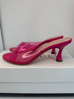 Casadei Mules Pantoletten High Heels Pink Acryl Gr. 38 Neu