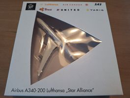 Lufthansa "Star Alliance" Airbus A340-200 1:500