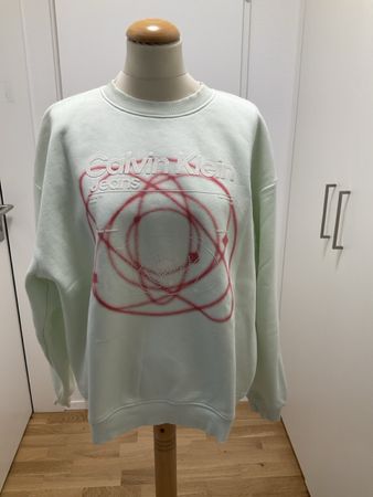 Calvin Klein Jeans Sweatshirt hellgrün Gr. L.