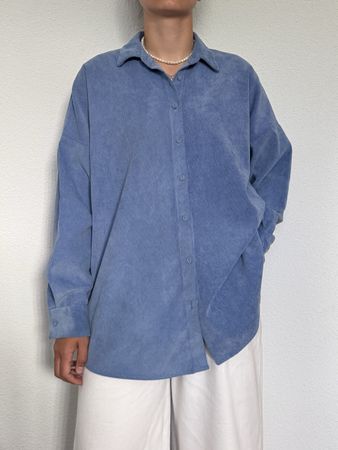 BLAUES CORDHEMD VON ZARA