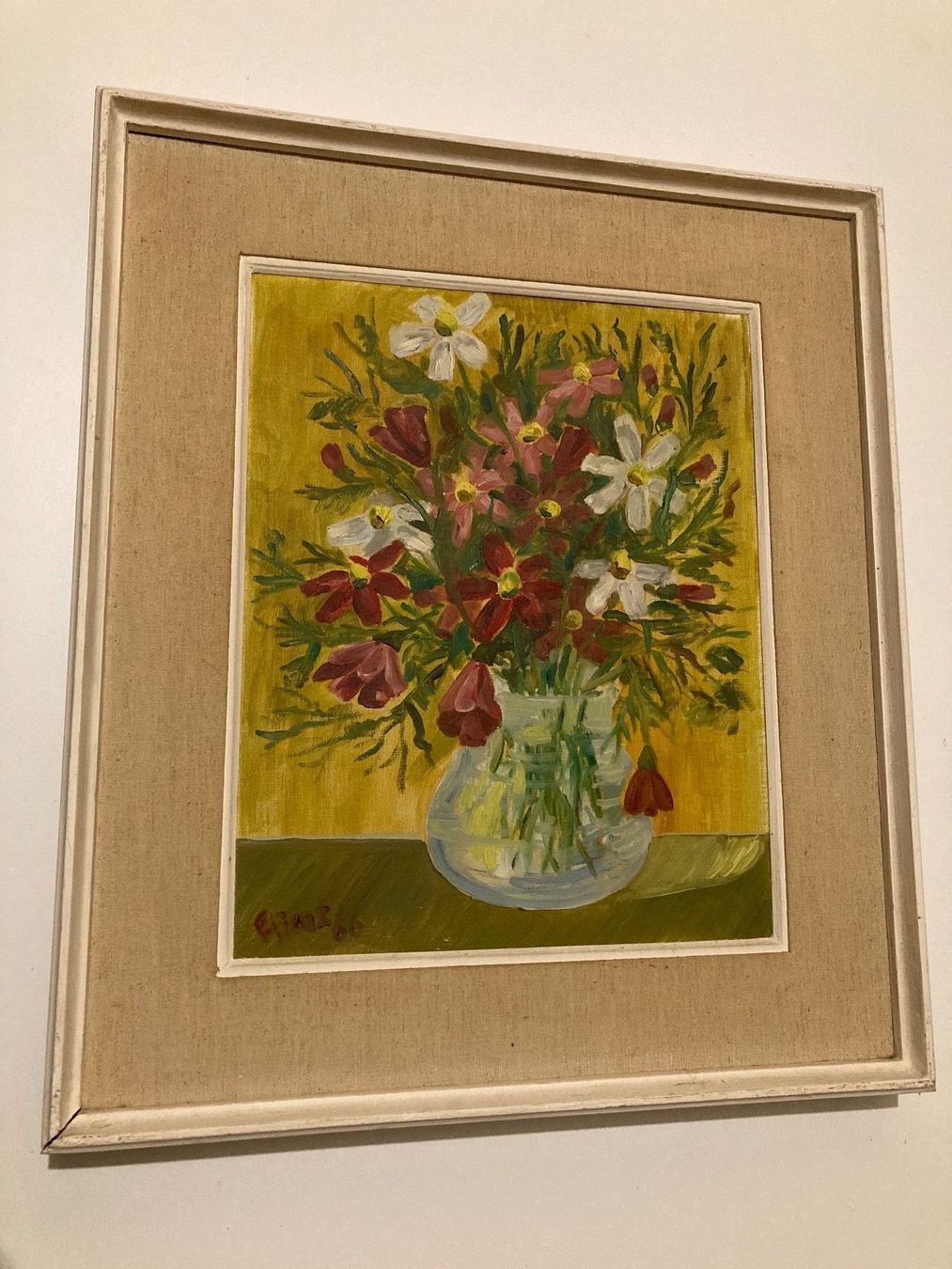 Dipinti: E. Benz 60 Stilleben Blumen signiert – Usato da Hirzel venduto da pjn_d7xp