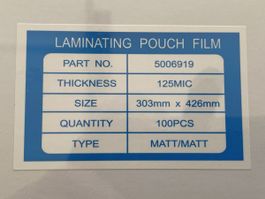 Laminier Folie A3  100 Stück