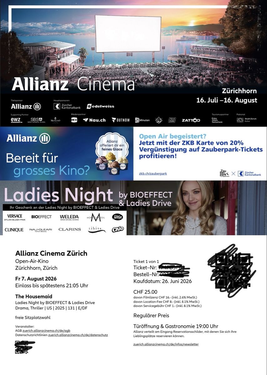 Billets: Allianz ZH Openair 1 Ticket 7.August – Neuf (Voir description) à Winterthur par sab_9qhb