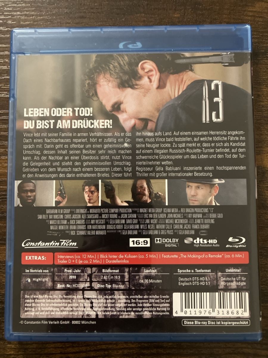 Tutti i DVDs: 13 BluRay – Usato da Glarus venduto da Jhuber78 1