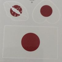 WM 2026 Tattoo Japan Flagge Aufkleber Set 3 stuck