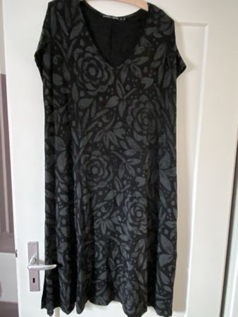 Gudrun Sjöden Kleid floral grau Grösse XL