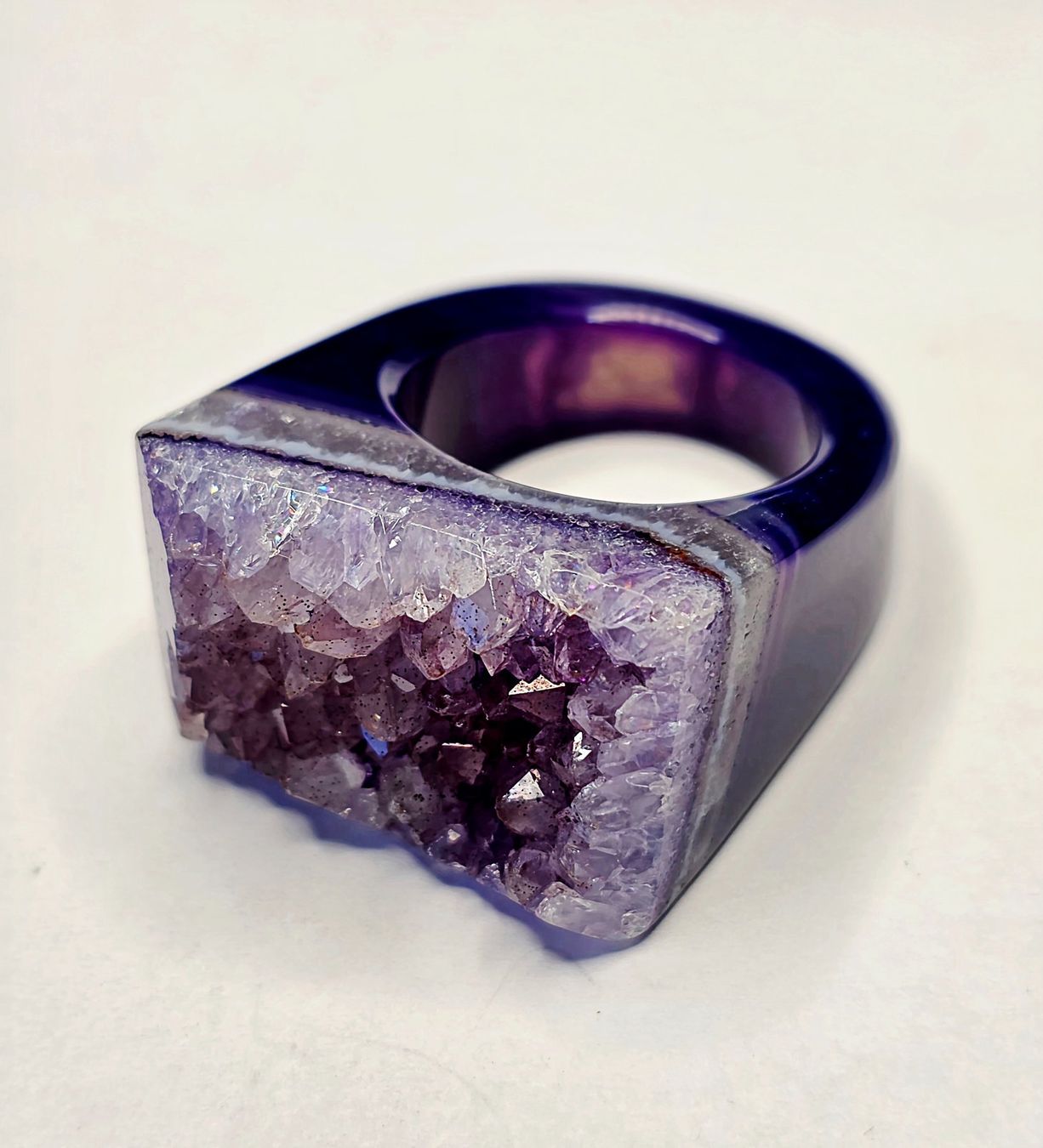 Anelli: Amethist Druse fullstone Fingerring – Nuovo (secondo la descrizione) da Zürich venduto da benedikt12