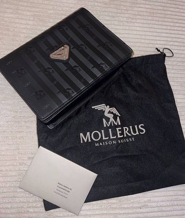Maison Mollerus Tasche Melide Schwarz/Silber Neu !!