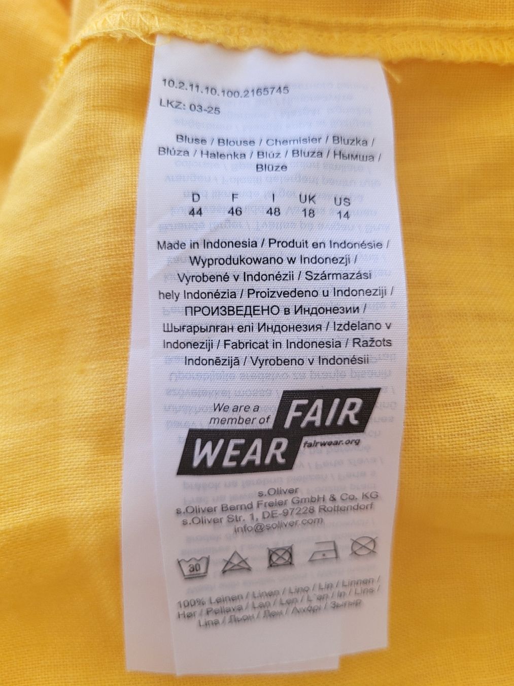 S.Oliver Chemisiers: S.Oliber Linen Bluse Gr. 44 oversized – D'occasion à Binningen par Baseldani 2