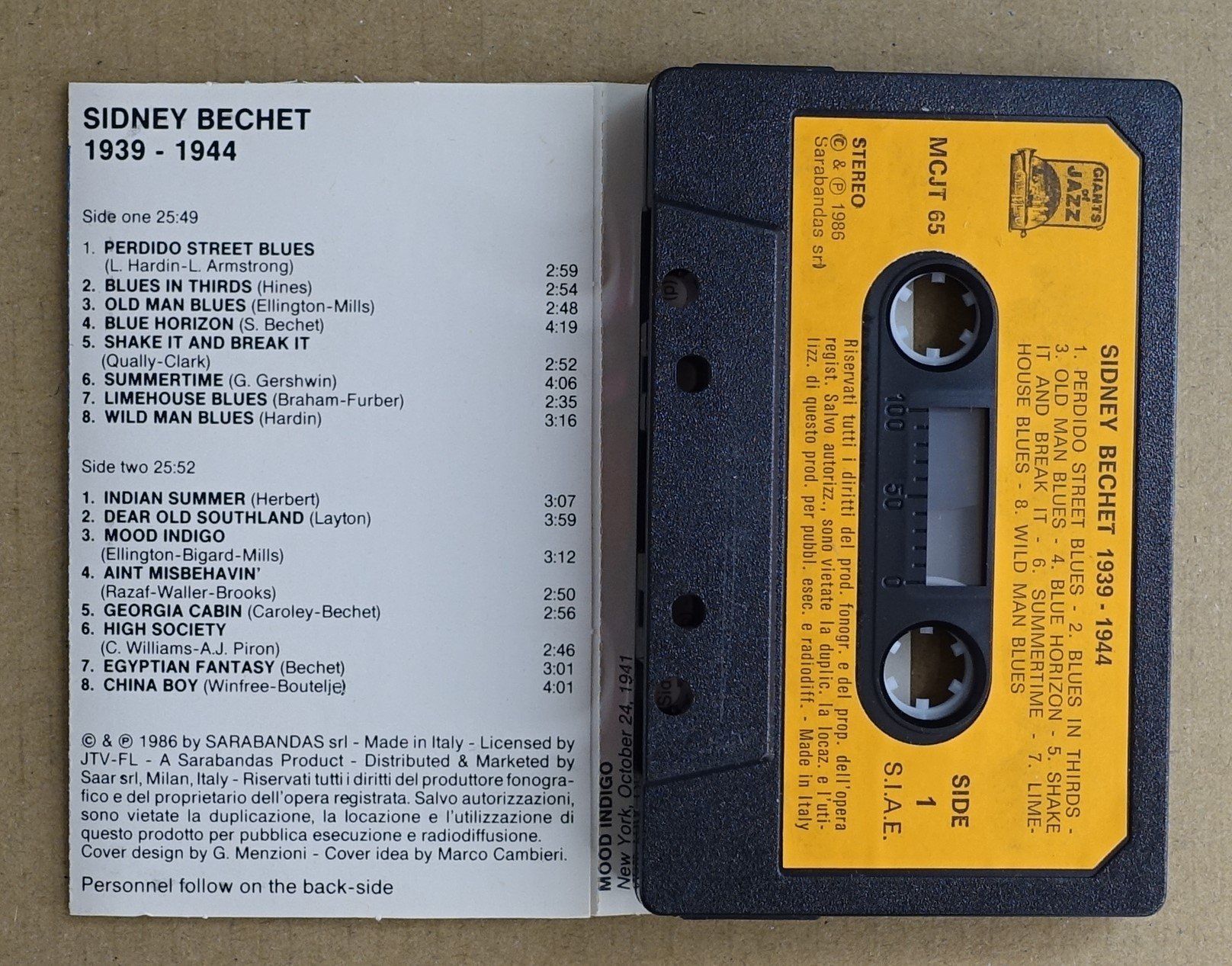 Musicassette: Sidney Bechet – 1939-1944 – Usato da Sessa venduto da discoverymedia 1