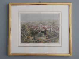 HOLZSTICH HANDKOLORIERT ERNST HEYN STADT ST. GALLEN