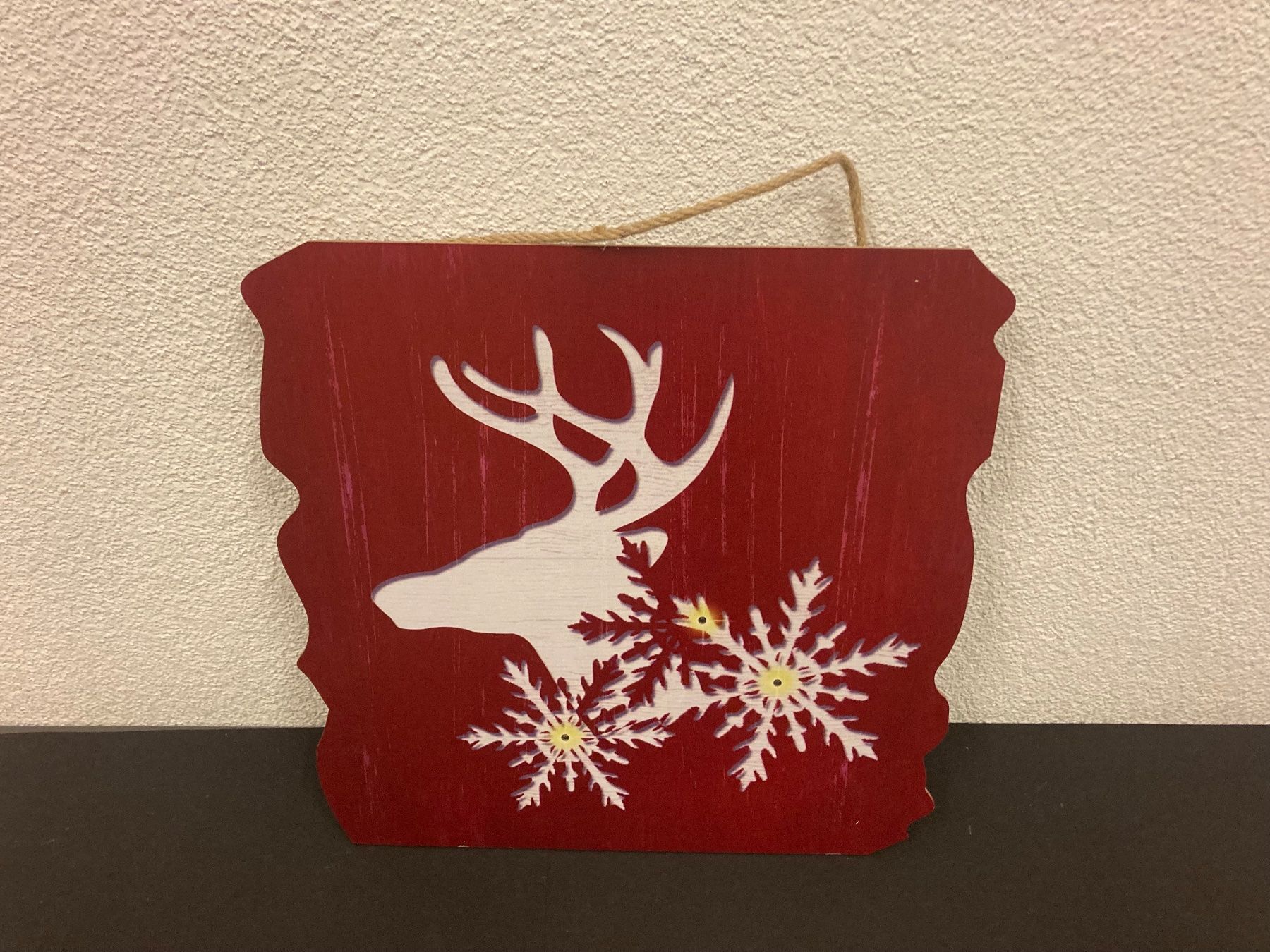 Tutte le decorazioni: LED Holzbild mit Timerfunktion, ca. 40 x 40 cm – Nuovo e nell'imballaggio originale da Neuenhof venduto da jorogo 1