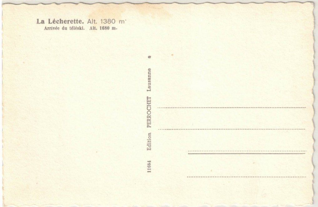 Cartes postales: Col des Mosses -  Skilift Lécherette – D'occasion à Binningen par Mountainrider 1