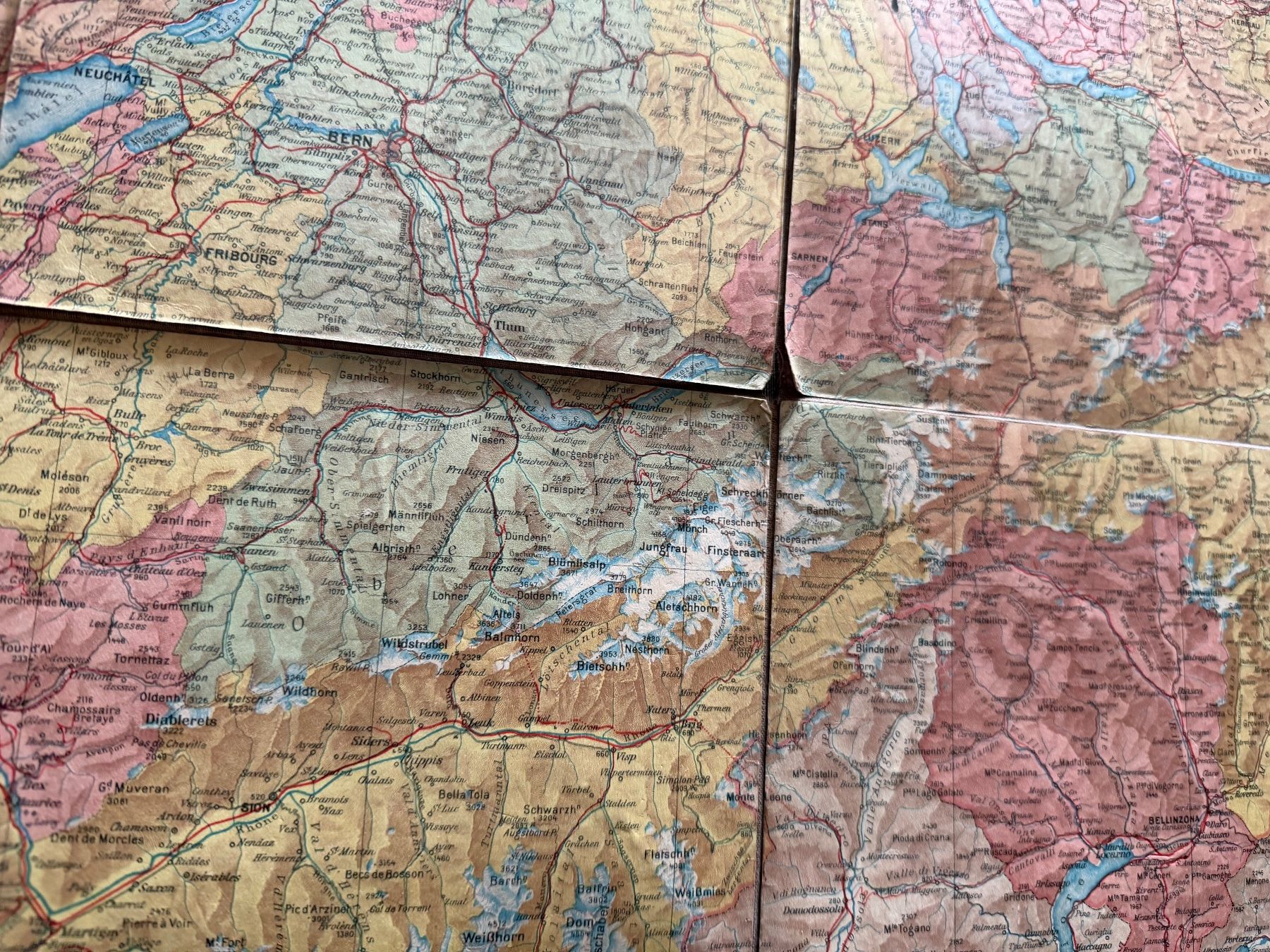 Landkarten & Atlanten: Schul-Karte der Schweiz – Gebraucht aus Ossingen von kimpossibel 3