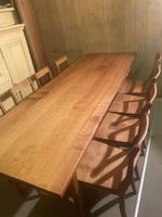 Biedermeier Tisch mit 8 Biedermeierstühle frisch hergestellt