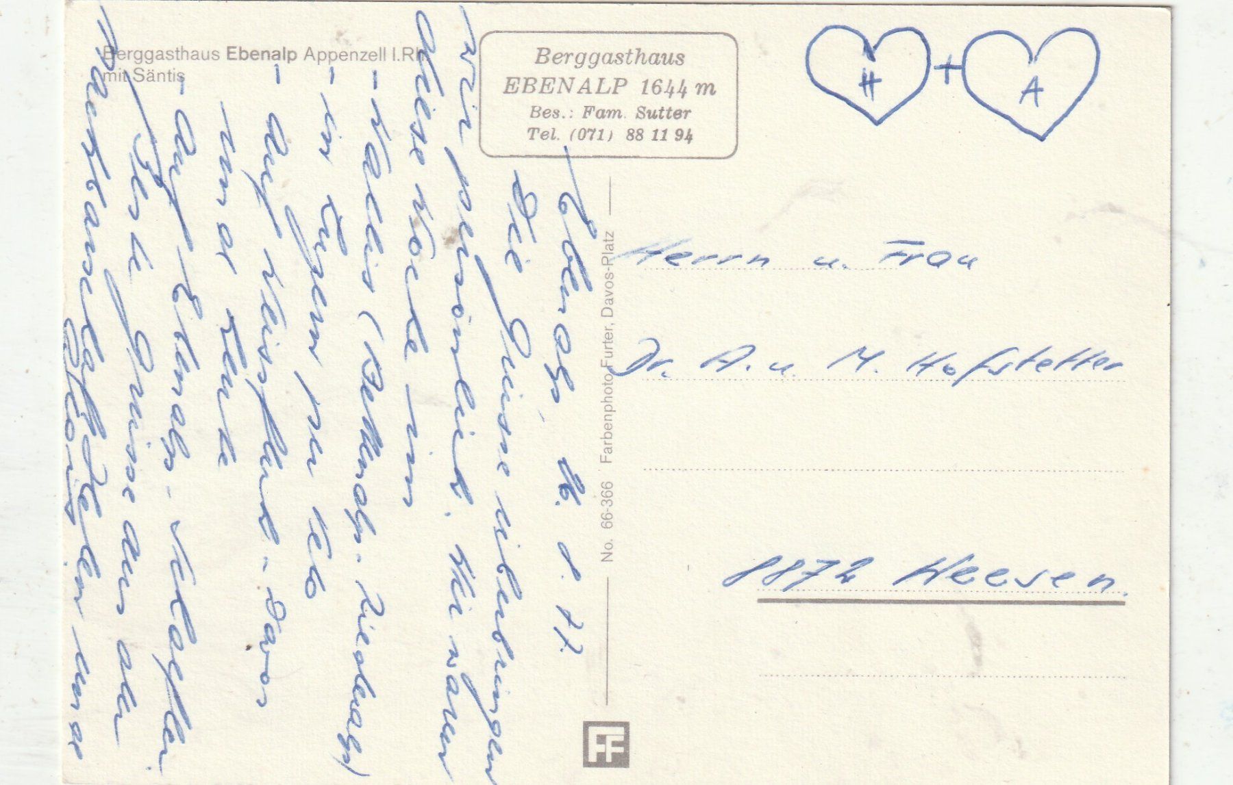 Cartoline postali: Ebenalp – Usato da Lumbrein venduto da made02 1