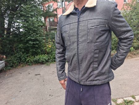 Herren Übergangsjacke grau mit Innenfutter guter Zustand, 