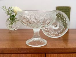 8x Vintage Dessert-Glaschalen/Coupe-Gläser/Eisbecher,Früchte