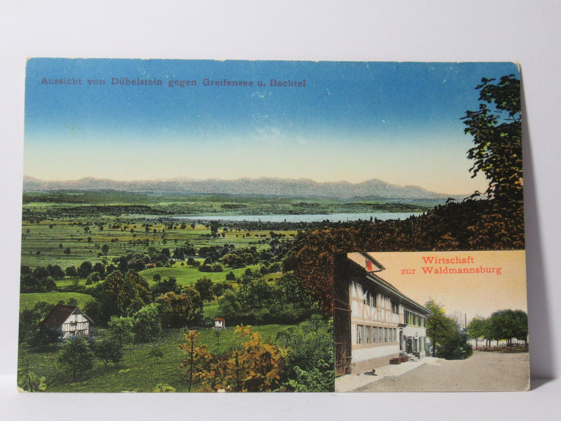 Cartes postales: Aussicht v. Dübelstein gegen Greifensee , Wirtschaft 1968 – D'occasion à Grenchen par Bluemchen1900 1